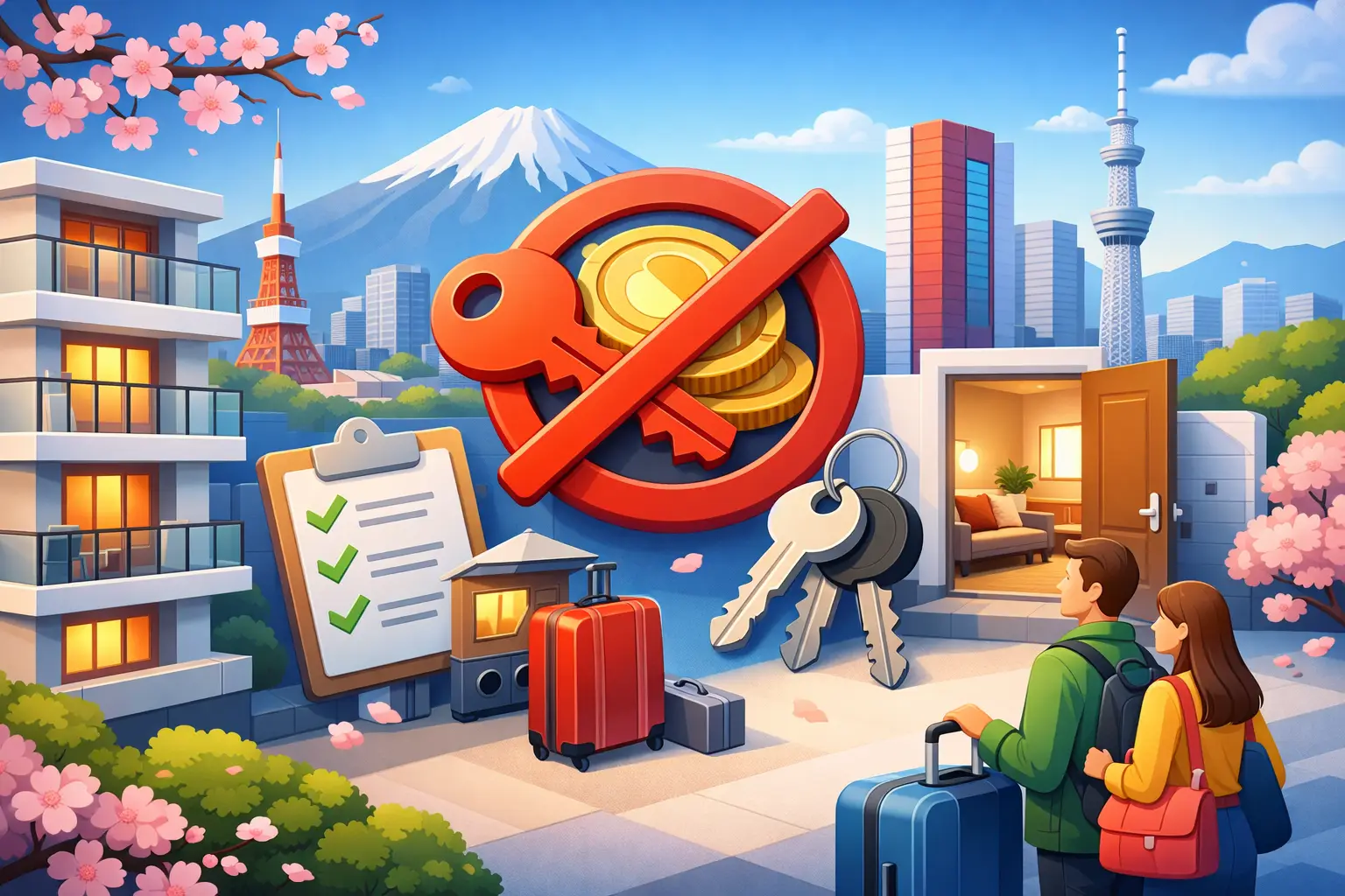 Tokyo Apartments No Key Money for New Arrivals